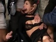 Jasmine kriegt mehrmals die enge Fotze mit einer Menge schwarzer Männer